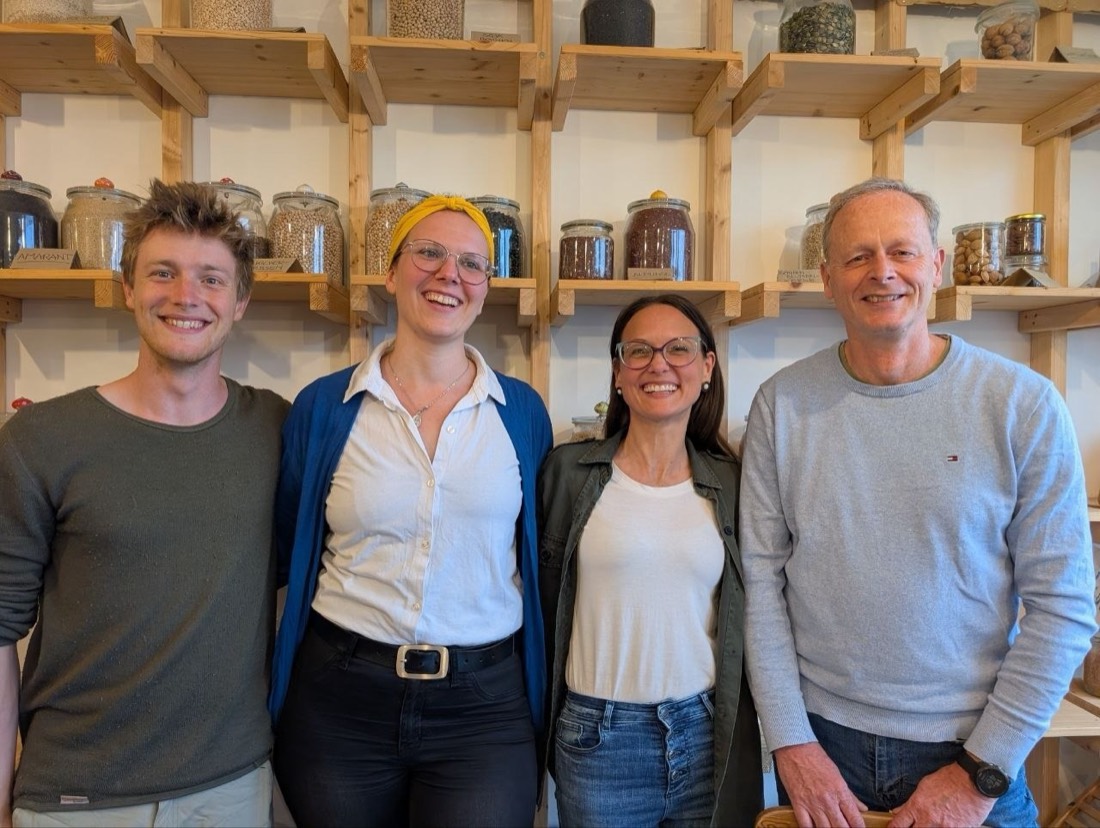 Der Vorstand des LebensMittelPunkt Wehrda e. V. — von links: Benjamin Florin, Melissa Roth, Tanja Neuschild, Carsten Schelp